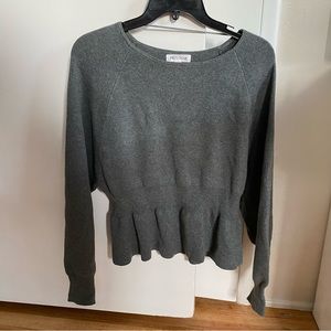 Gray peplum sweater